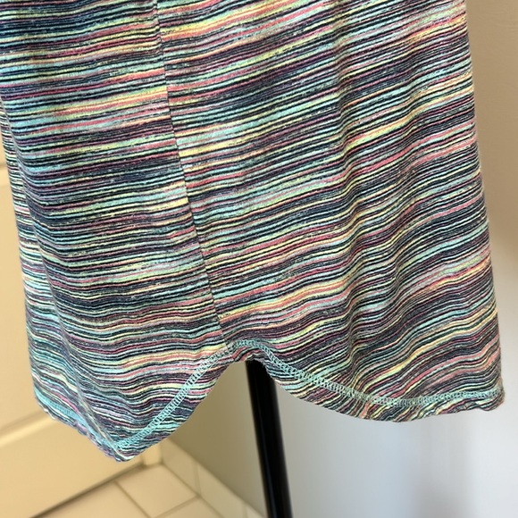 Talbots T by Talbots Sz M Long Sleeve Mock Neck Tee - Multi Color Stripe Design - Picture 5 of 8